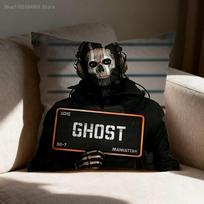 C-Call of D-Duty Ghost Simon Riley Pillow Case For Sofa Decor Car Office Room Printing Cushion Cover Decorations and Protector 30cmx30cm black