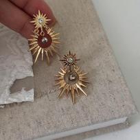 Retro Mangxing Zircon Pendant Earrings Cold Wind Niche Personality Earrings High Temperament Atmosphere Earrings