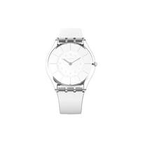 Swatch Unisex 34mm Baltas laikrodis SS08K102 SS08K102 White
