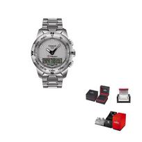 Tissot T Touch kvarcinis mechanizmas Vyriški laikrodžiai Laikrodis 43,3 mm Pilkas ciferblatas Nerūdijančio plieno korpusas T047.420.11.071.00 Silver Dial