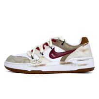 Nike Full Force Immediate Success Abrasion Resistant Low top Skateboard Shoes Men's Red Brown New HJ3485-121(Team1745-) 43