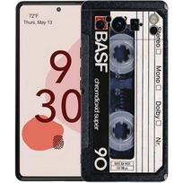 Phone Case For Google Pixel 8 7 6 Pro 8A 7A 6A TPU Shell Soft Silicone Shockproof Black Cover Vintage Cassette Tape Retro Style Pixel 7A