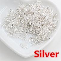 Open Loop Jump Rings 200pcs 4 5 6 7 8 10 mm Open JumpRings for DIY Jewelry Making Necklace Bracelet Findings Connector Supplies 0.7x4mm sidabras
