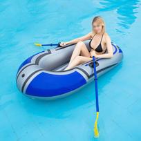 Inflatable Boat, Thickened PVC Single Person Kayak for Fishing, with Folding Design for Hiking and Outdoor Activities, 150 x 100cm, 80kg Capacity