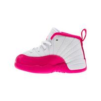 Jordan Air Jordan 12 Retro 'Vivid Pink' Mid top Toddler Shoes White Pink Infant And Toddler 819666-109 22