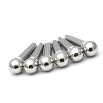 6Pcs Metal Acoustic Guitar Bridge Pins Guitar End Pins Replacements Guitar String Nails Musical Instrument Accessories 1 sidabras