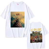 Rock Band Gorillaz The Mountain Tour 2026 T-shirt Men's Women Vintage Soft Cotton T Shirts Male Casual Oversized Crewneck Tshirt 4XL