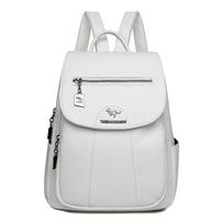 High Quality Leather Backpack Women Large Capacity Travel Backpack Fashion School Bags Mochila Shoulder Bags for Women 2021 New balta