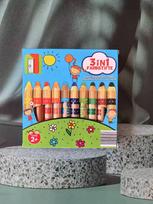 10-color Water-soluble Crayon 3-in-1 Painting Stick Set Children's Painting Gift Book Graffiti Stationery Portable Art Supplies