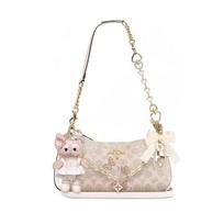 COACH shoulder bag [Customized bag] Teri 24 classic presbyopic Logo zipper closure, pendant, scarf, bow, printing Listen to the Rain Basic Model balta