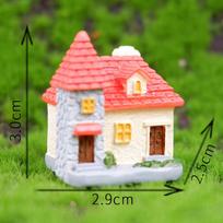Decor Resin Ornament Miniature Fairy Garden House Villa Miniature Landscape Bonsai Decor Outdoor DIY Dolls House Decoration
