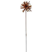 Iron Dahlia Garden Stake For Year Round Display Outdoor Yard Patios Lawn Decoration With Natural Patina Finish Height 70Cm 1