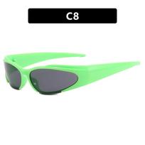 Moteriški akiniai nuo saulės Apsauga nuo saulės UV apsauga mada Hip Hop Punk Y2g Future Sense Cats' Eye Akiniai nuo saulės Vyriški Catwalk Street Shoot Stilingi akiniai