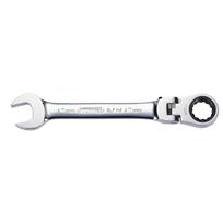 Kombinuotas terkšlinis raktas lanksčia galvute GEAR+ 19mm, KS Tools