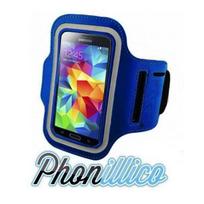 Blue Sports Armband compatible with Samsung Galaxy S7 Edge Phonillico®