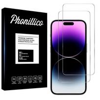 Protection Film - Phonillico - iPhone 15 PLUS / PRO MAX - Pack of 2 - Tempered Glass - Scratch Resistant skaidri
