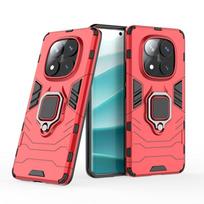 For Xiaomi Poco X7 5G Case Shockproof Armor Phone Cases For PocoX7 Poko Little X7 X 7 Magnetic Ring Holder Stand Back Cover For Poco X7 5G raudona