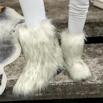 Women's mid-calf large size thick sole winter warm fur fur snow boots padded lined ankle boots non-slip hiking sports cotton boots 36 balta