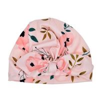 Newborn Turban Elements Multi-functional Elastic Girl Head Wrap Detachable Headwear Toddler Bow-knot Caps Spring Daily peach pink flower