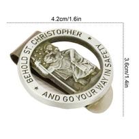 St Christopher MedalFor Car Saint Christopher Visor Clip Catholic Visor Clips For Cars Driving Decorations