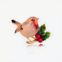 Enamel Tits, High-end Femininity, Versatile Bird, Light Luxury and Exquisiteness Brooch 4*6CM