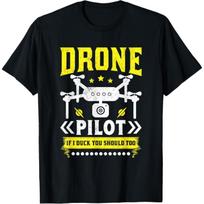 Drone Pilot Enthusiasts Wings If I Duck you Should too T-Shirt S juoda