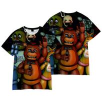 Women/Men's Casual Five Nights At Freddys T-shirts Short Sleeve Tops Tees Children 3D Cartoon Casual T Shirts XS