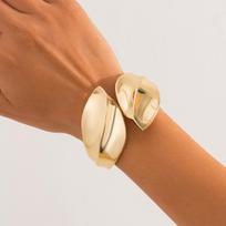 Fashion Metal Texture Water Drop Hug Bracelet Female, Exaggerated Design Spring Open Bracelet