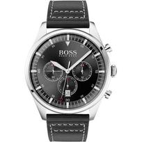 BOSS Pioneer Juodo Odos Vyriškas Kvarcinis Laikrodis 1513708 juoda