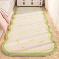 Soft Cool-Insulating Cream-Style Imitation Cashmere Bedside Rug - Irregular Shape 40*120cm