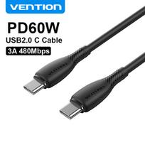 Vention USB Type C Cable for Samsung Poco S21 3A Fast Charging USB C Charger Date Wire for Redmi 8 Type-C Cabo Cable 0.25m
