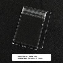 100pcs PVC Self Sealing Bag Thicken Highly Transparent and Scratch Resistant Plastic Pouchs Jewelry Brooch Bracelet Storage Packaging Pockets NO hole 4x6cm 100pcs