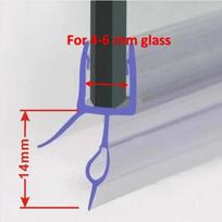 New Shower Door Seal Bath Screen Shower Strip Seal Or Screens Doors 4-6mm Glass Seals Gaps Home Improvement For 4-6mm glass&1pcs 50cm