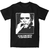 Men's Charles Bukowski Graphic T-Shirt If What You Love Kills You Quote Black White Photo Print Streetwear Short Sleeve Tee S juoda