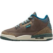 Jordan Air Jordan 3 Abrasion Resistant Mid top Children's Basketball Shoes Brown Teenagers IB7066-001 36.5