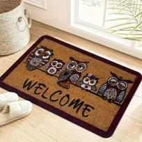 Owl Welcome Mat Non-Slip Doormat for Living Room, Dining Room, Bedroom Decor - Perfect for Welcoming Guests at the Front Door 40cm x 60cm