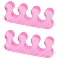 1 Pair Toe Separators Reusable Breathable Manicure Tool Pedicure Nail Polish Toenail Trimming Separators for Salon rožinė
