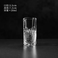 Engraved Diamond Crystal Shot Glass for Whiskey White Wine Carved Bullet Glass Home Household Drinkware 1PCS