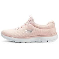 Skechers Summits Mesh Comfortable Versatile Shock Absorbing Breathable Lightweight Low Top Casual Shoes Women sneakers Pink 12980-LTPK 35