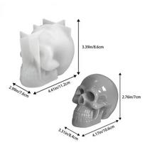 Skull Head Silicone Molds 3D Halloween Skull Skeleton Candle Mold Chocolate Cake Decorating Tools Handmade Craft Soap Clay Mould