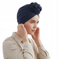 Klasyczny Turban Z Różą Mussa 007 Z Muślinu Bawełnianego Komfort I Styl