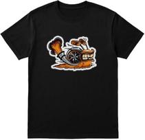 Turbo Snail Graphic T-Shirt Funny Racing Cartoon Design Unisex Black Tee M