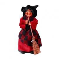 Witch Doll Prop Spooky Halloween Witch Doll Decor for Home Room Mantel Desktop Witch Statue with for Fireplace for Halloween