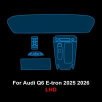 Car Transparent TPU Film for  Q6 E-tron 2025 2026 Gear Panel Center Console Anti-scratch Resist Refit Pre Cut PPF Film Cover