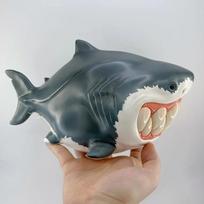 Q-version Shark Resin Ornament Resin Animal Statue Ornament  Science Fiction Fans style A
