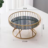 European style ceramic fruit tray Creative living room Household fruit basket Afternoon tea Candy dessert rack Dim sum tray