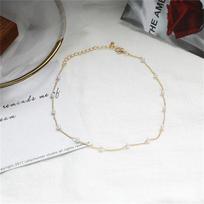 Pearl Clavicle Chain Necklace Beads Choker Neck Chain Goth Chocker Jewelry On The Neck Pendant Collar Women KTY auksas
