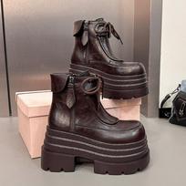 High Heels Anke Boots Women Designer Platform Shoes  Winter New Sport Chelsea Boots Walking Trend Fashion Dress Mujer Botas 34