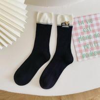 Women's Winter Colorful Double-needle Pink Dopamine-themed Pile Socks for Women's Mid-calf Socks Trend 1 pair juoda