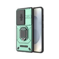 Push Window Phone Case For Samsung Galaxy S26 Anti-knock Ring Holder Magnetic Cover For Samsung S26 Case For Samsung S26 Case For Samsung S26 žalia